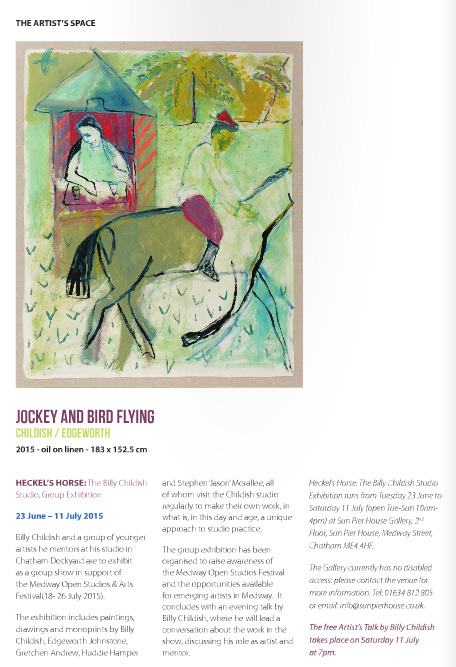Jockey and Bird Flying (After Larionov) by Billy Childish & Edgeworth